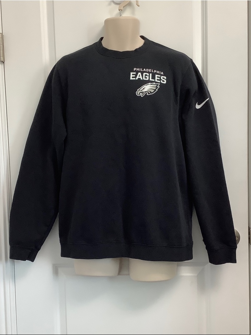 Nike Black Philadelphia Eagles Crewneck Sweatshirt, Size L